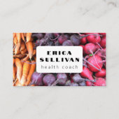 Nutritionist Health Coach Koch Root Veggies Foto Visitenkarte (Vorderseite)