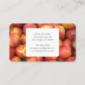 Nutritionist Health Coach Koch Stone Frucht Foto Visitenkarte (Rückseite)