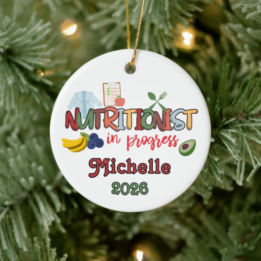 Nutritionist In Progress Keramik Ornament (Baum)