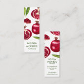 Nutritionist Koch Coach Pomegranates Herbst Obst Mini Visitenkarte (Vorne/Hinten)
