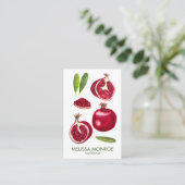 Nutritionist Koch Coach Pomegranates Herbst Obst Visitenkarte (Stehend Vorderseite)