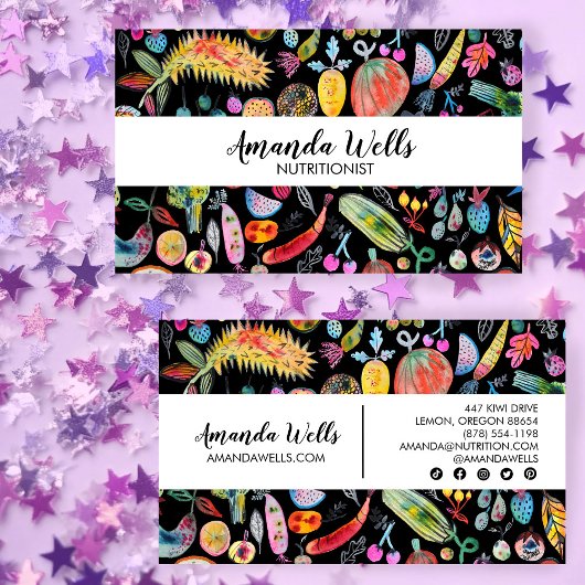 Nutritionist Koch Dietitian Einzigartiges Gemüse O Visitenkarte