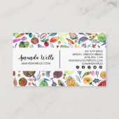 Nutritionist Koch Dietitian Einzigartiges Gemüse O Visitenkarte (Rückseite)