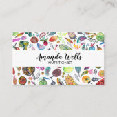Nutritionist Koch Dietitian Einzigartiges Gemüse O Visitenkarte (Vorderseite)