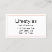 Nutritionist Lifestyle Beruflich Planer Visitenkarte (Rückseite)