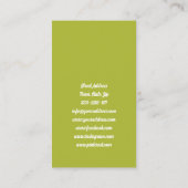 Nutritionist Nutrition Coach Apfelfruchtkarte Visitenkarte (Rückseite)