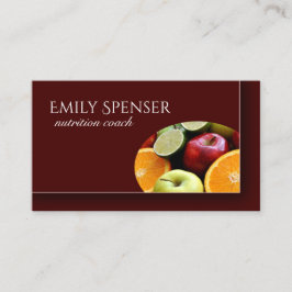 Nutritionist Nutritional Coach Business Card Visitenkarte