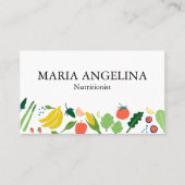 Nutritionist Personal Koch Moderne Coole Veggies Visitenkarte (Vorderseite)