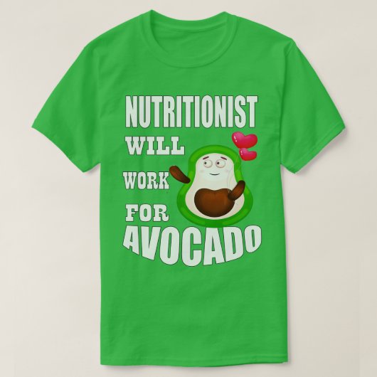 Nutritionist wird für Avocado Classic TShirt arbei (Design vorne)
