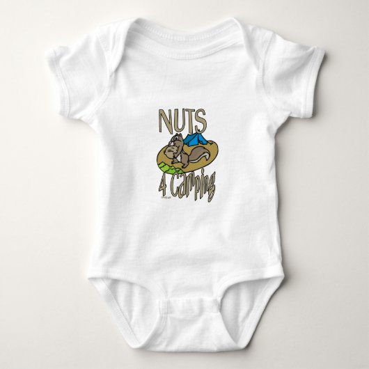 Nuts 4 Camping Baby Strampler (Vorderseite)