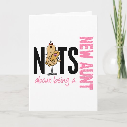 Nuts About Being A New Aunt 1 Pink Karte (Vorderseite)