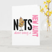 Nuts About Being A New Aunt 1 Pink Karte (Gelbe Blume)