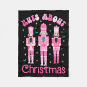 Nuts About Christmas Nutcracker Funny Christmas  Fleecedecke (Vorderseite)