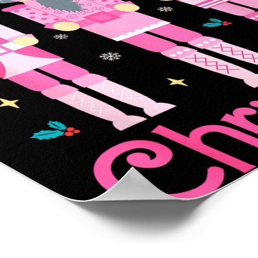 Nuts About Christmas Nutcracker Funny Christmas Poster (Ecke)