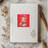 Nuts About Christmas Playful Squirrel Winter Dress Aufkleber