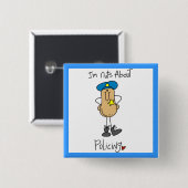 Nuts About Policing T-Shirts und Geschenke Button (Vorne & Hinten)