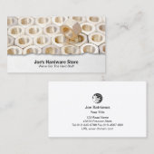 Nuts-Bolzen im Hardware-Store schließen Einzelhand Visitenkarte (Vorne/Hinten)