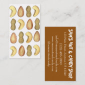 Nuts Cashew Almond Peanut Nut Candy Shop Feinschme Visitenkarte (Vorne/Hinten)