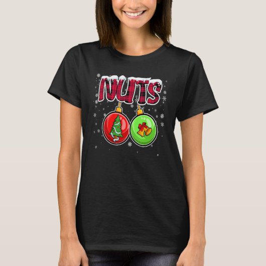 Nuts Chest Christmas Matching Couple Chestnuts T-Shirt (Vorderseite)