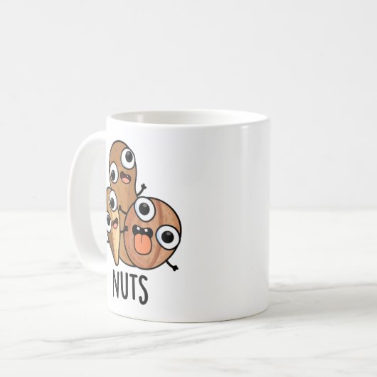 Nuts Funny Nutty Food Puff Kaffeetasse (Vorderseite Links)