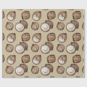 Nuts für Coconut Pattern Geschenkpapier (Flach)