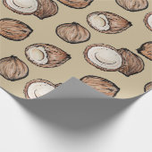 Nuts für Coconut Pattern Geschenkpapier (Ecke)
