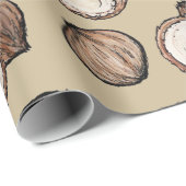 Nuts für Coconut Pattern Geschenkpapier (Rolleneckpunkt)
