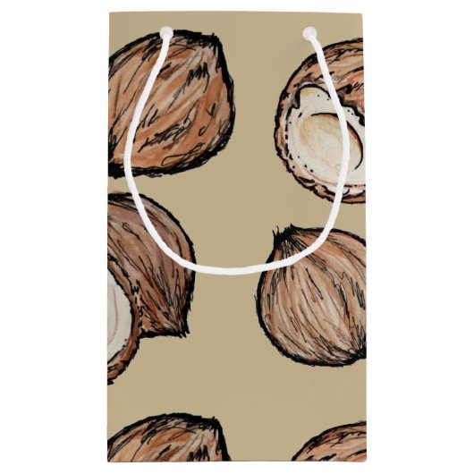 Nuts für Coconut Pattern Kleine Geschenktüte (Rückseite)