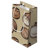 Nuts für Coconut Pattern Kleine Geschenktüte (Rückseite Schrägansicht)