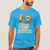 Nuts für Donuts Retro Punny Gift für Donut Lover T-Shirt (Vorderseite)