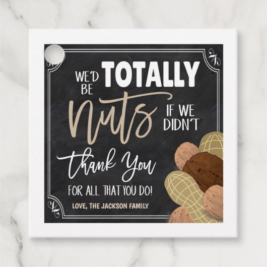 Nuts Gift Tag Geschenkanhänger (Vorderseite)