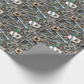 Nuts, Nägel, Bolzen, Hardware in Schubladen Geschenkpapier (Ecke)