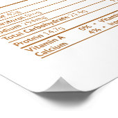 Nuts Nutrition Facts Funny Erntedank Weihnachten Poster (Ecke)