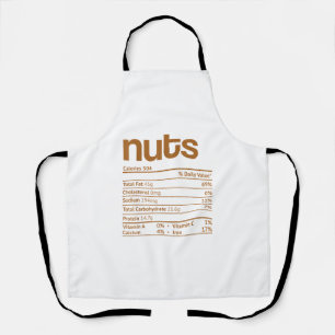 Nuts Nutrition Facts Funny Erntedank Weihnachten Schürze