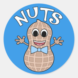 Nuts oder No Nuts thematied Gender offenbaren Aufk Runder Aufkleber