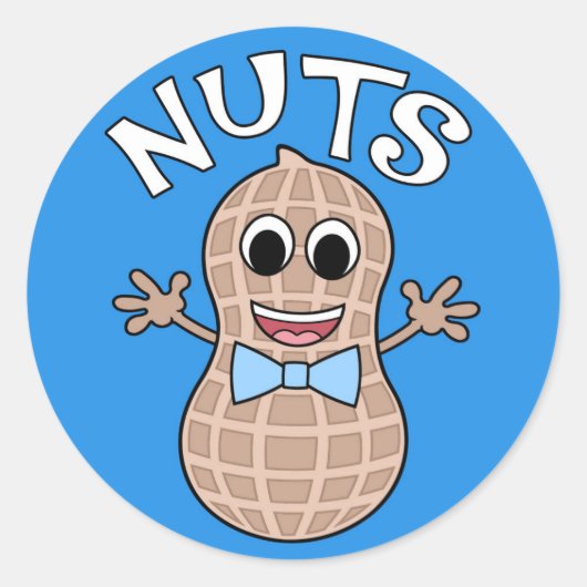 Nuts oder No Nuts thematied Gender offenbaren Aufk Runder Aufkleber (Vorderseite)