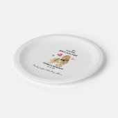 Nuts über einander Danke | Hochzeitsfeier Leckerei Pappteller (Schrägansicht)