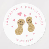 Nuts über einander Elegante rosa Gastgeschenke Hoc Etiketten (Design 1)