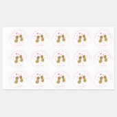 Nuts über einander Elegante rosa Gastgeschenke Hoc Etiketten (Blatt)