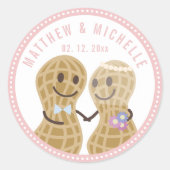 Nuts über einander Niedliche Gastgeschenk Hochzeit Runder Aufkleber (Vorderseite)