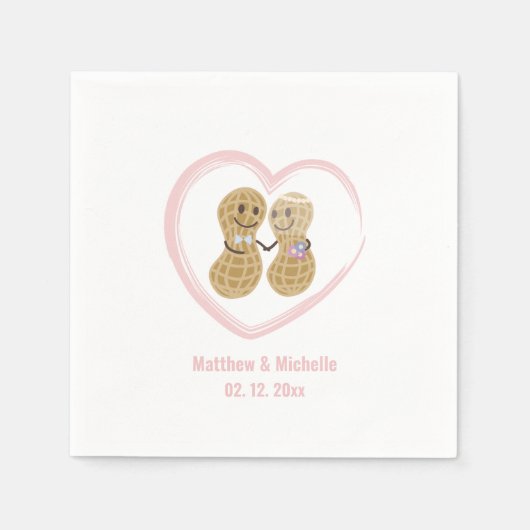 Nuts über einander Niedliches Hochzeitsfest-Brautp Serviette (Vorderseite)