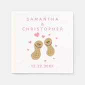 Nuts über einander Rosa und Weiß Serviette (Vorderseite)