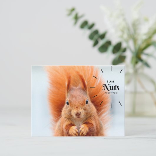 Nuts über Ihre Postkarte (Stehend Vorderseite)