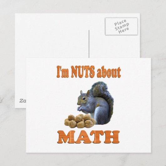 Nuts über Mathe Postkarte (Vorne/Hinten)