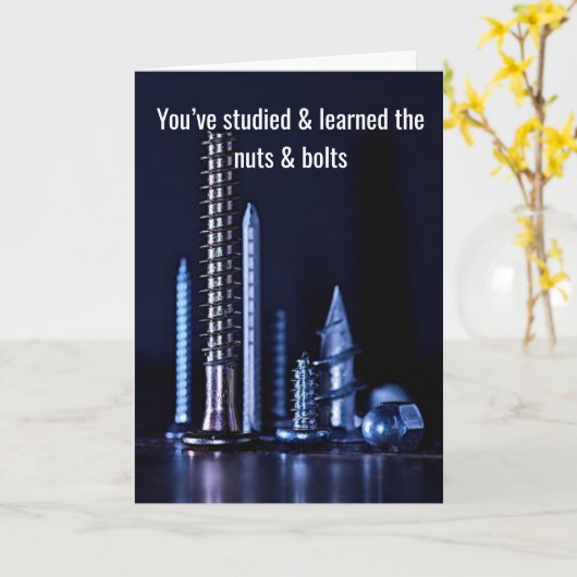 Nuts und Bolzen, Glückwünsche - Karte (Gelbe Blume)