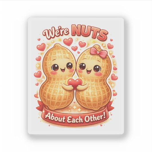 Nuts Valentine's Day Aufkleber (Vorderseite)