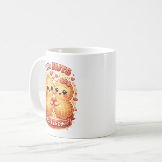 Nuts Valentine's Day Kaffeetasse (Vorderseite Links)