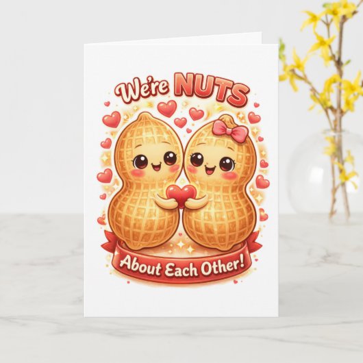 Nuts Valentine's Day Karte (Gelbe Blume)