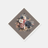 Nutshell Brown Navy White Pink Dusche Serviette (Ecke)