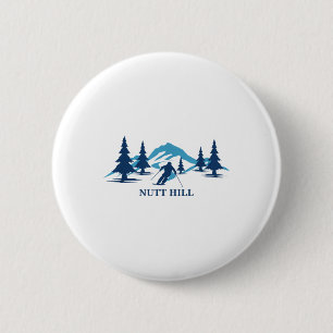 Nutt Hill Wisconsin Ski Resort Skifahrer _1 Button